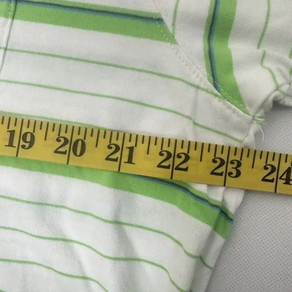 Oakley Shirt  Mens  Extra Large Striped Polo Green Short Sleeve Golf Stretch - Picture 5 of 6